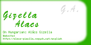 gizella alacs business card